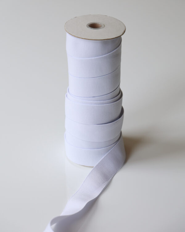 32mm White Woven Elastic