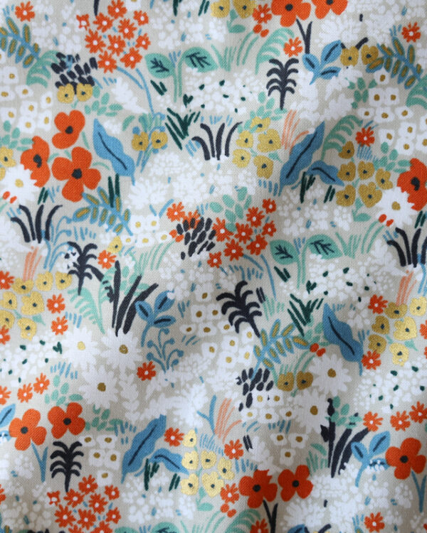 Meadow Flax Metallic Cotton