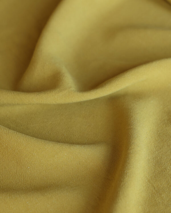 Mustard Viscose Linen Crepe