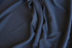 Slate Blue Viscose Linen Crepe