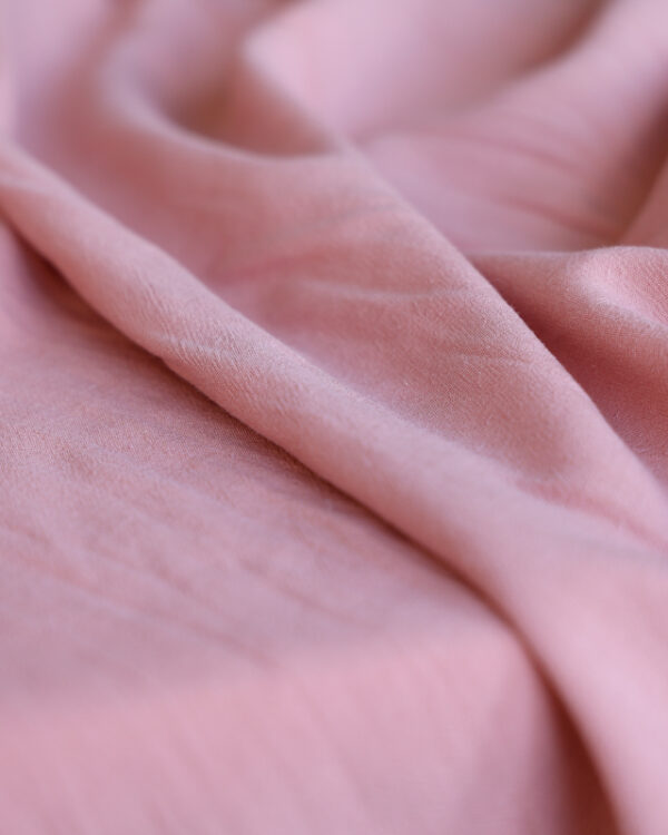 Pink Viscose Linen Crepe