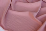 Pink Viscose Linen Crepe