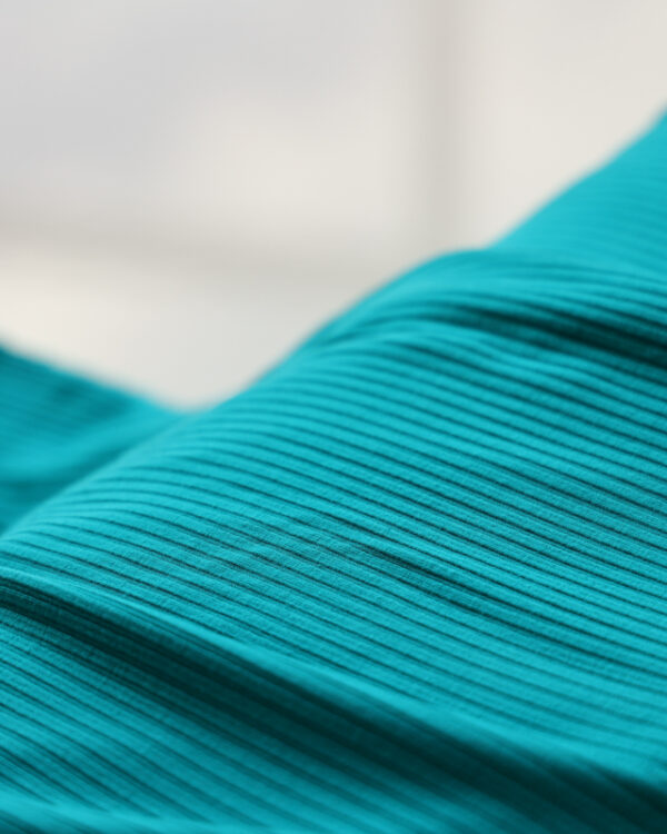 Turquoise Ribbed Bamboo Knit