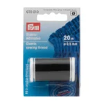 Black Elastic Shirring Thread 20 meters