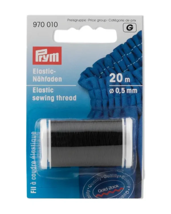 Black Elastic Shirring Thread 20 meters