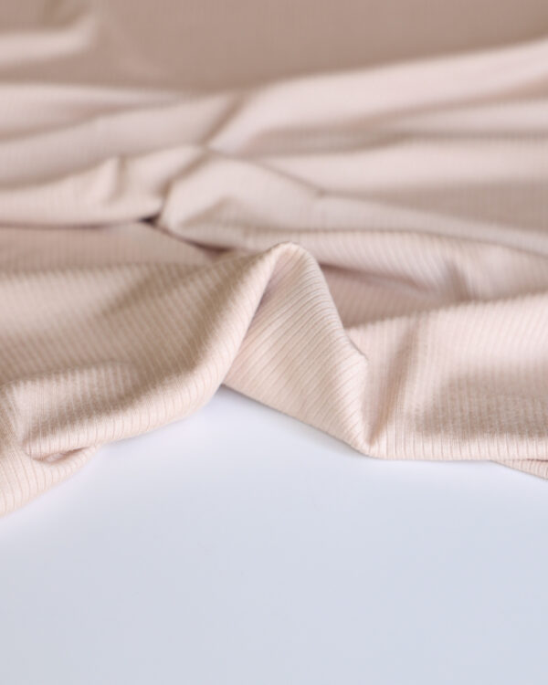 Sister Mintaka Almond Ribbed Modal Knit (made with Tencel™ fibres) fabric-7