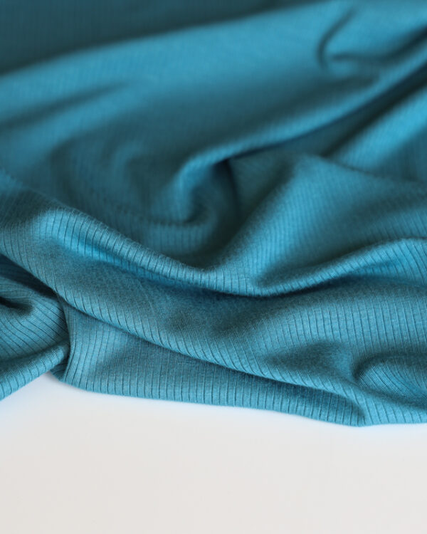 Dusky Teal Ribbed Modal Knit (made with Tencel™ fibres)