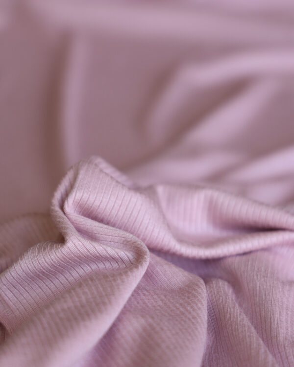 Light Mauve Ribbed Modal Knit (made with Tencel™ fibres)