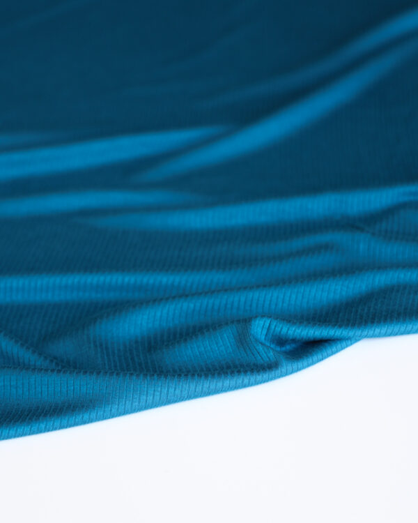 Sister Mintaka Teal Ribbed Modal Knit (made with Tencel™ fibres) fabric-1