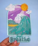 'Just Breathe' XL Iron On Patch