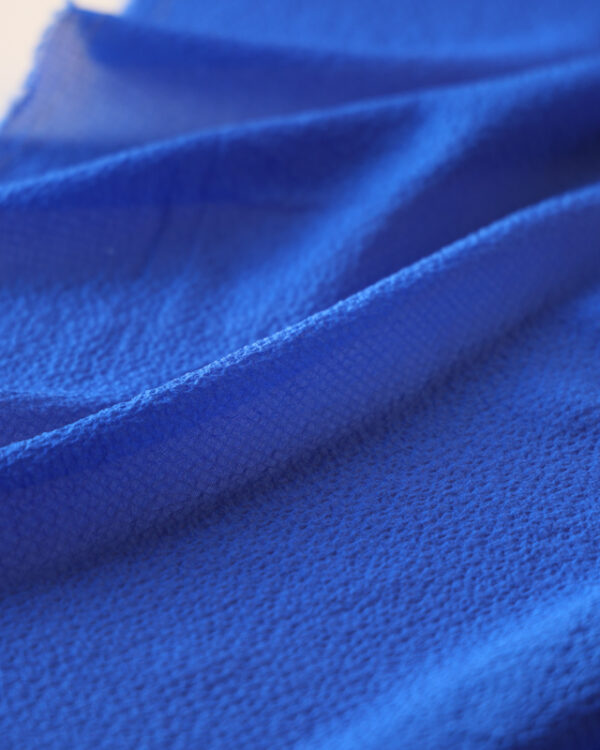 Blue Crinkle Silk