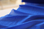 Blue Crinkle Silk