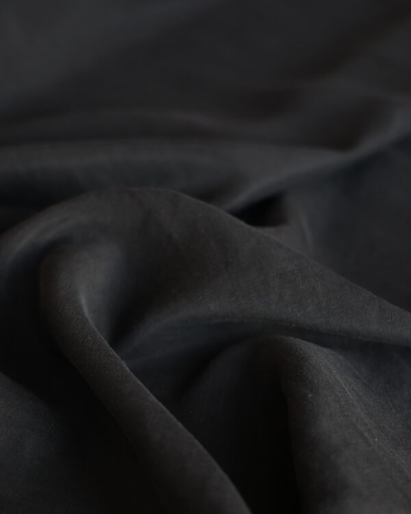 Black Culinten Slub (made with Cupro, Linen and TENCEL™ fibers)