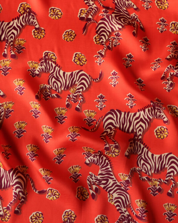 Zebra Viscose Sateen (made with Lenzing Ecovero fibres)