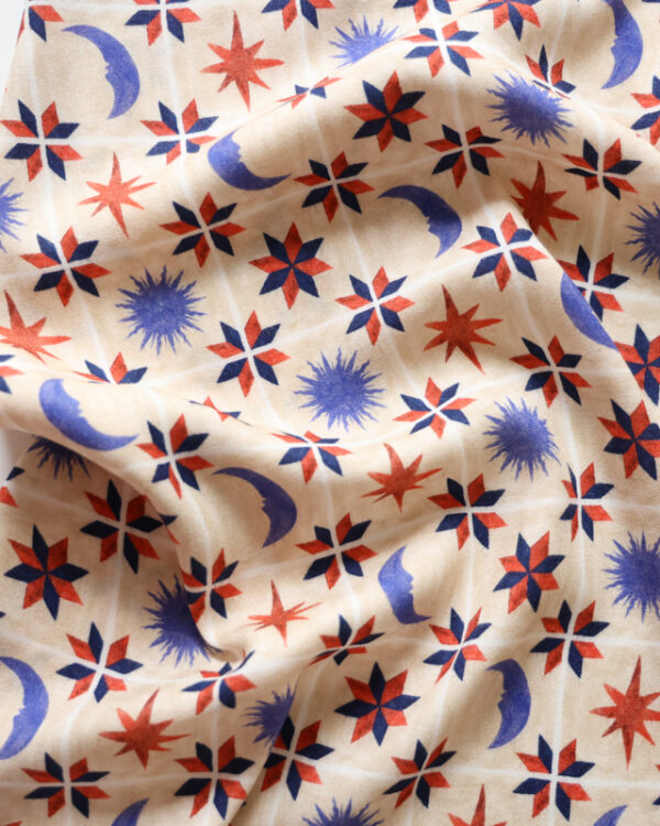 Moons and Stars Viscose Crepe