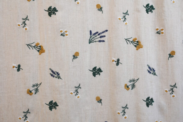 Embroidered Floral Viscose Linen - Image 2