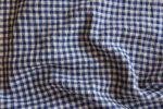 Navy Bubble Gingham Linen