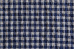 Navy Bubble Gingham Linen