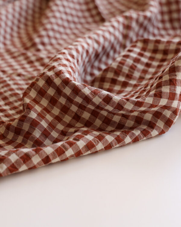 Sister Mintaka – Brown Gingham Linen -1