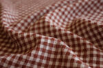 Brown Bubble Gingham Linen