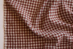 Brown Bubble Gingham Linen