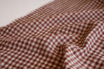 Brown Bubble Gingham Linen