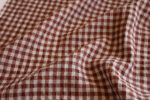 Brown Bubble Gingham Linen