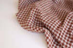Brown Bubble Gingham Linen
