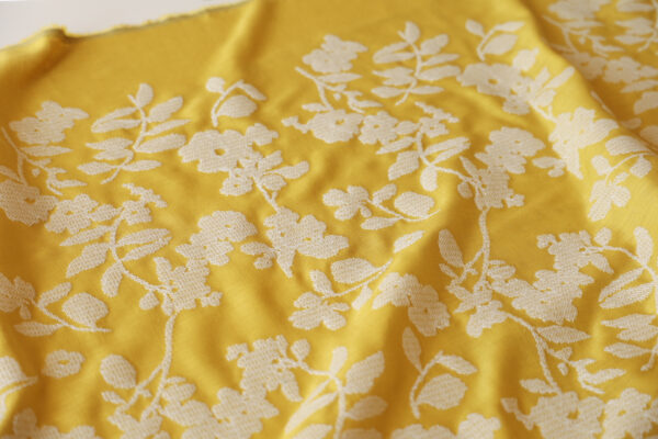 Buttercup Cross Stitch Embroidered Viscose Linen - Image 3
