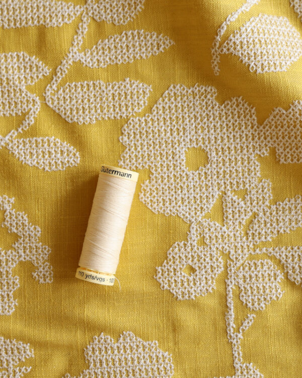 Buttercup Viscose Linen Cross stitch Embroidery Fabric-10