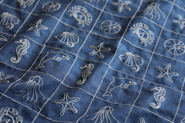 Sea Squared (Sea ²) Embroidered Cotton - Image 2