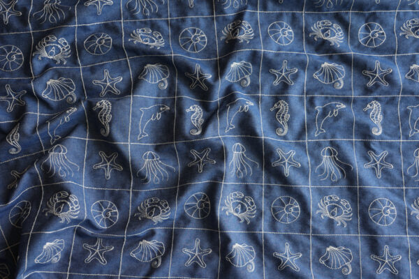 Sea Squared (Sea ²) Embroidered Cotton - Image 4