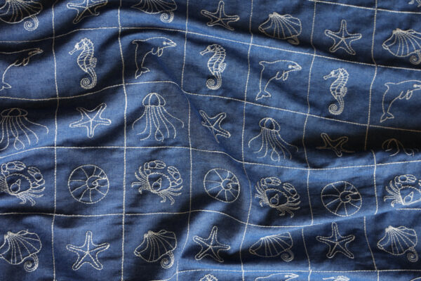 Sea Squared (Sea ²) Embroidered Cotton - Image 5