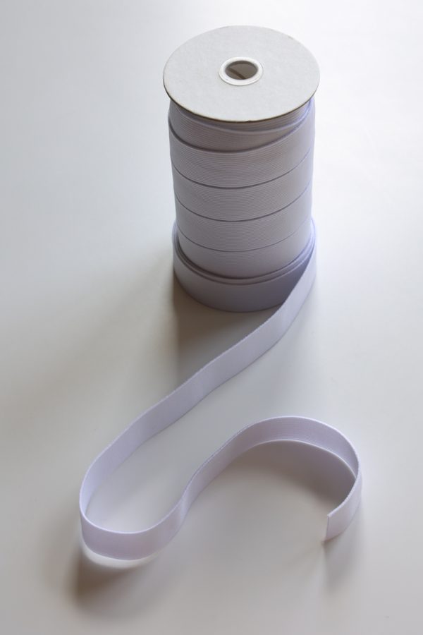 25mm White Woven Elastic