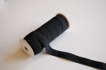 32mm Black Woven Elastic