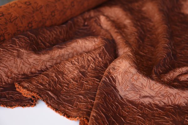 Copper Star Jacquard Fabric (made with Recycled Yarns)