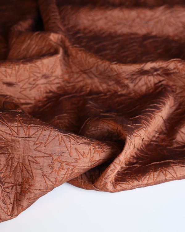 Copper Star Jacquard Fabric (made with Recycled Yarns)