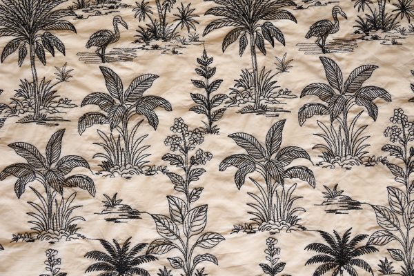 Tropical Sand Embroidered Cotton
