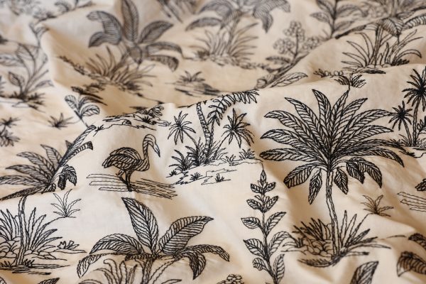 Tropical Sand Embroidered Cotton