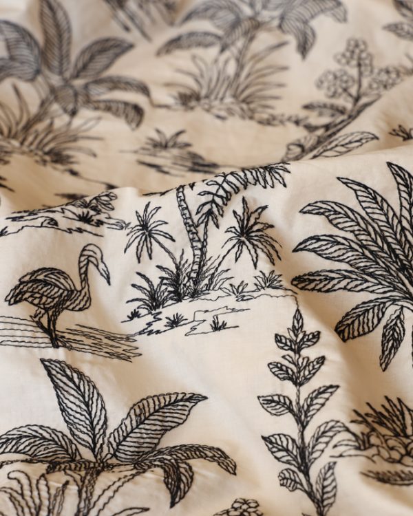 Tropical Sand Embroidered Cotton
