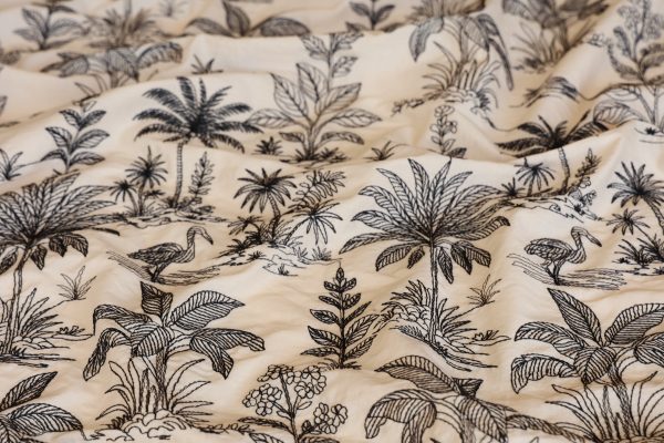 Tropical Sand Embroidered Cotton