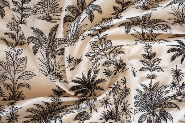 Tropical Sand Embroidered Cotton