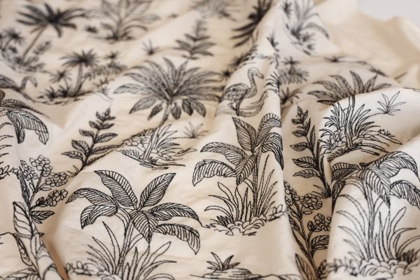 Tropical Sand Embroidered Cotton