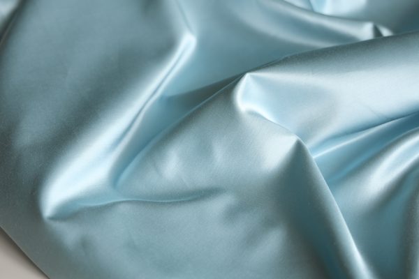 Blue Cotton Rayon Satin
