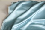 Blue Cotton Rayon Satin