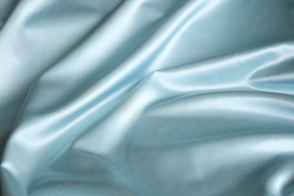 Blue Cotton Rayon Satin
