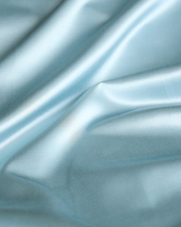 Blue Cotton Rayon Satin