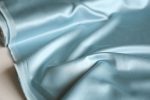 Blue Cotton Rayon Satin