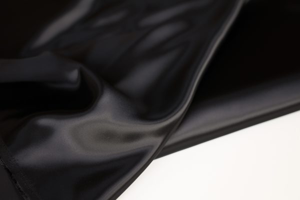 Black Gloss Viscose Duchess Satin
