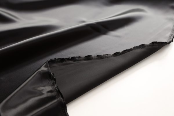 Black Gloss Viscose Duchess Satin